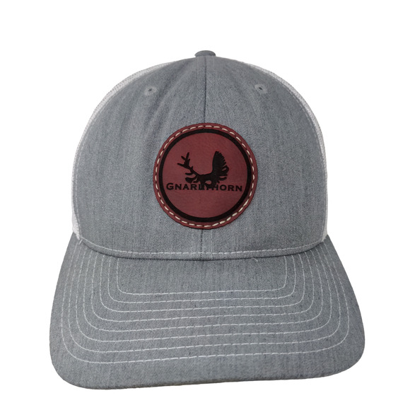 Richardson Mens Gnarlhorn Snapback Mesh Back Hat White Gray Adjustable - Picture 1 of 12